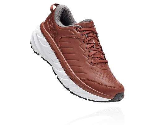 Hoka One One Herre Herre Bondi Sr Road Løpesko Brandy Brown/Hvit Norge-98TZU